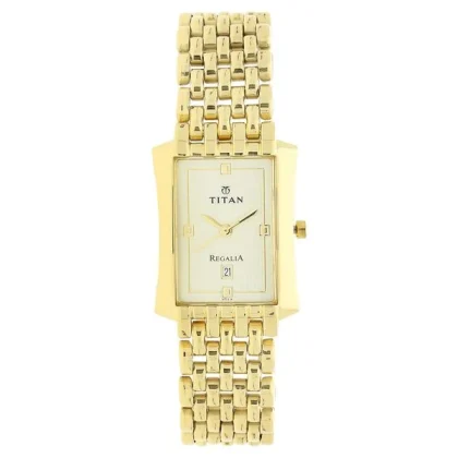 Titan NR1927YM05 Men's Watch - Golden